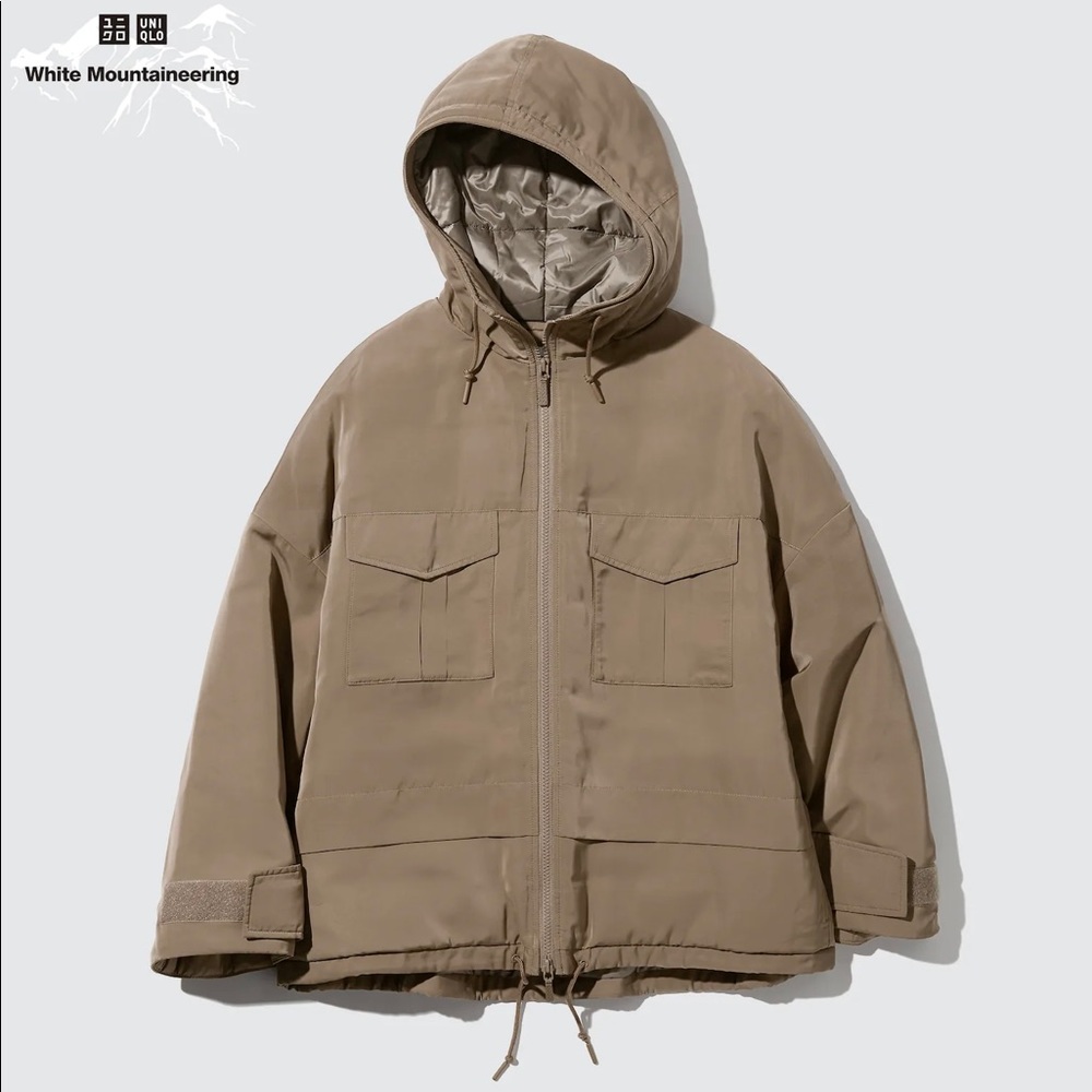 White mountaineering oversized down parka hybrid jacket NEW